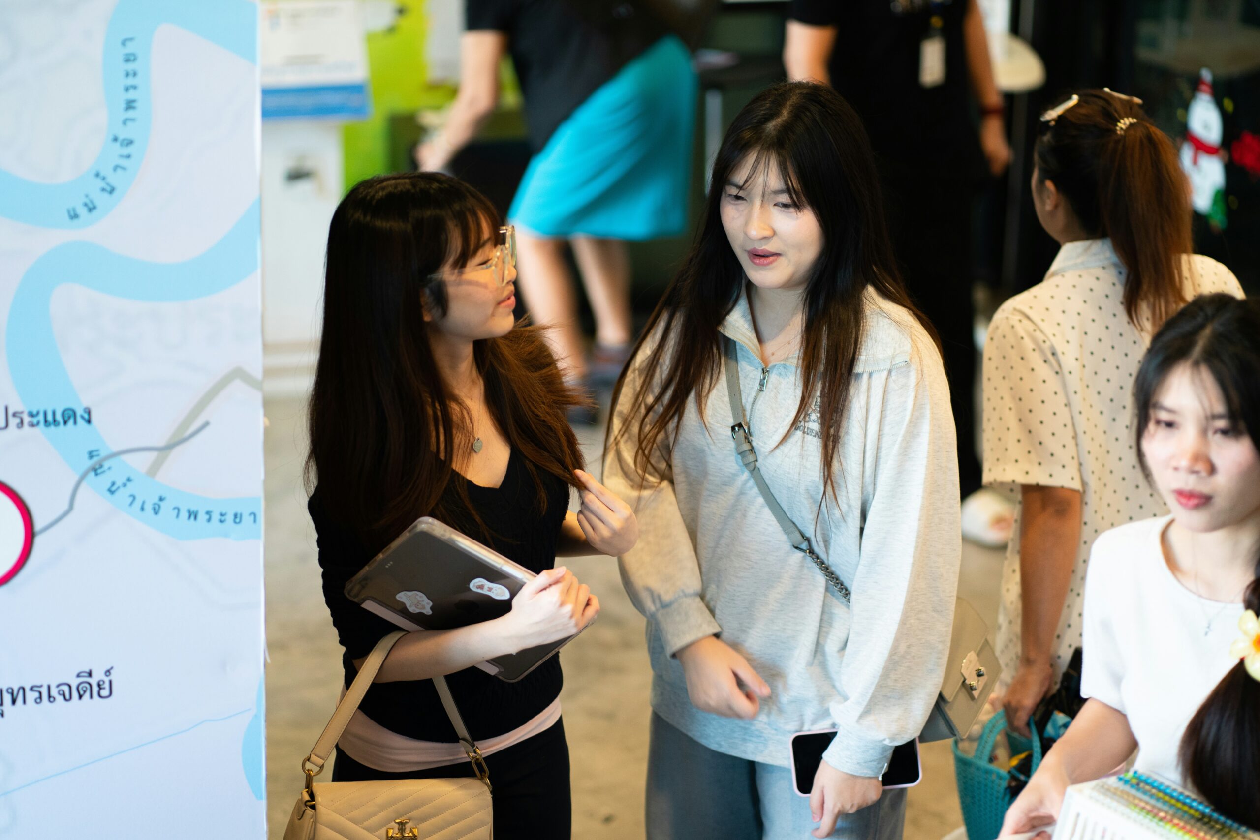 International business meeting with Korean and Western professionals