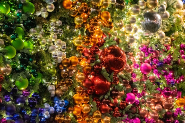 Colorful festive holiday decorations celebrating a national day